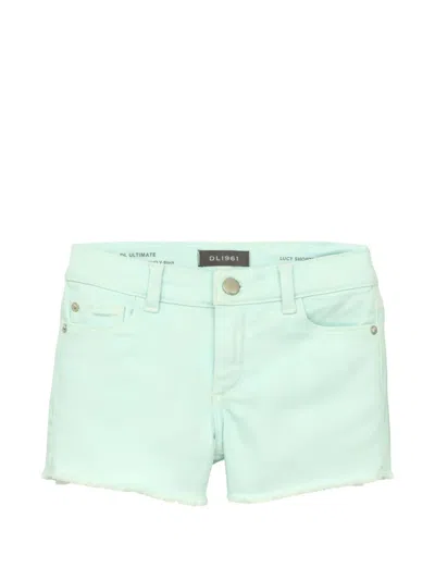 Dl1961 Kids' Lucy Frayed-hem Shorts In Blue