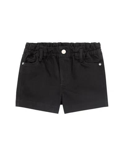 Dl1961 Lucy/g High-rise Paperbag Short In Black