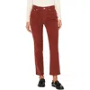 Dl1961 Mara Instasculpt High Waist Ankle Straight Leg Corduroy Jeans In Red Rock