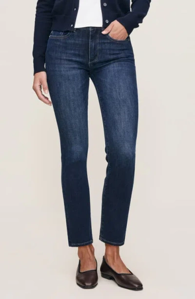 Dl1961 Mara Instasculpt Mid Rise Ankle Straight Leg Jeans In Blue