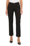 Dl1961 Mara Straight Mid-rise Instasculpt Ankle Jeans In Black