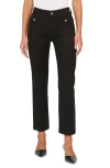 Dl1961 Mara Straight Mid-rise Instasculpt Ankle Jeans In Black Onyx Dynamic