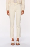 Dl1961 Mara Instasculpt Mid Rise Ankle Straight Leg Jeans In Ecru Dl Airbrushed