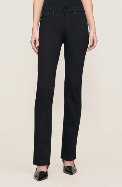 Dl1961 Mara Instasculpt Mid Rise Straight Leg Jeans In Black