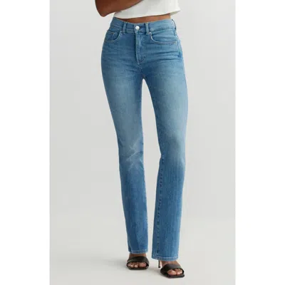 Dl1961 Mara Instasculpt™ Straight Mid Rise Jeans In Blue