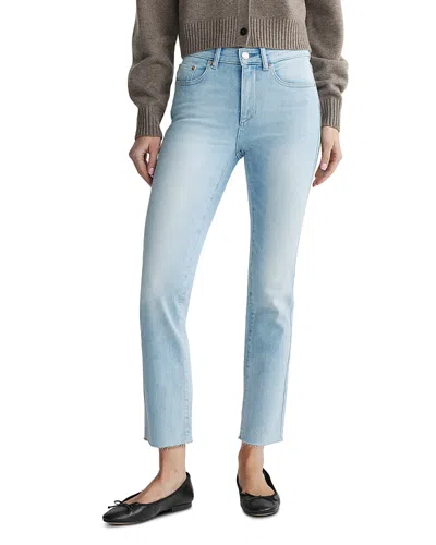 Dl1961 Mara Mid Rise Instasculpt Straight Ankle Jeans In Ocean In Blue