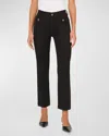 Dl1961 Mara Straight Mid-rise Instasculpt Ankle Jeans In Black Onyx