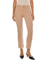 Dl1961 Mara Straight Mid Rise Instasculpt Ankle Jeans In Almond Cuffed In Almond Cuffed