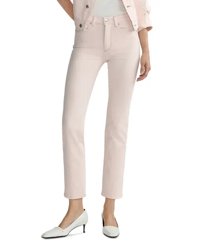 Dl1961 Mara Straight Mid Rise Instasculpt Ankle Jeans In Ballet In White
