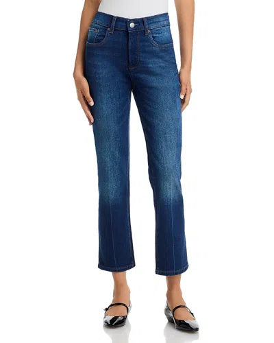 Dl1961 Mara Straight Mid Rise Instasculpt Ankle Jeans In Santa Monica In Blue