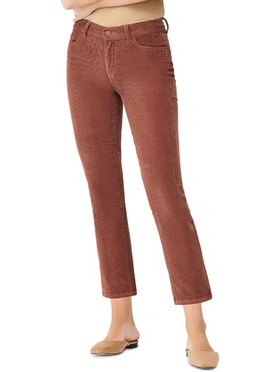 Dl1961 Mara Womens Ribbed Corduroy Straight Leg Pants In Copper