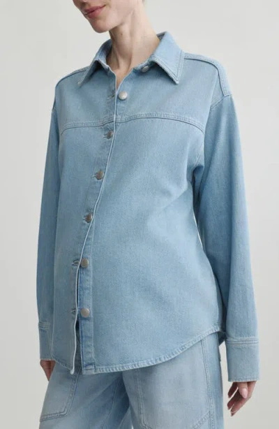 Dl1961 Maternity Addison Overshirt In Blue
