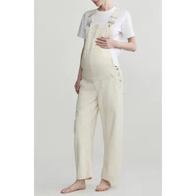 Dl1961 Maternity Bilie Wide Leg Overalls In Neutral