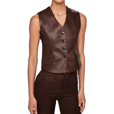 Dl1961 Mens Tencel Blend Coated Casual Vest In Multi