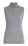 Dl1961 Merino Wool-blend Turtleneck Top In Grey