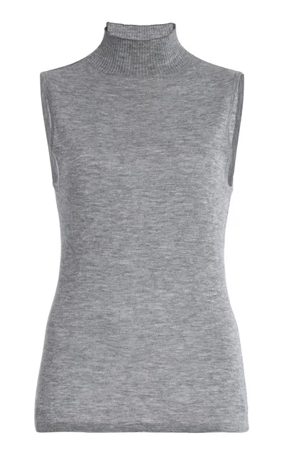 Dl1961 Merino Wool-blend Turtleneck Top In Grey
