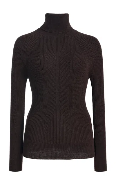 Dl1961 Merino Wool Turtleneck Sweater In Brown
