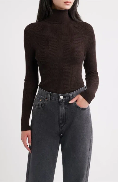 Dl1961 Merino Wool Turtleneck Sweater In Brunette