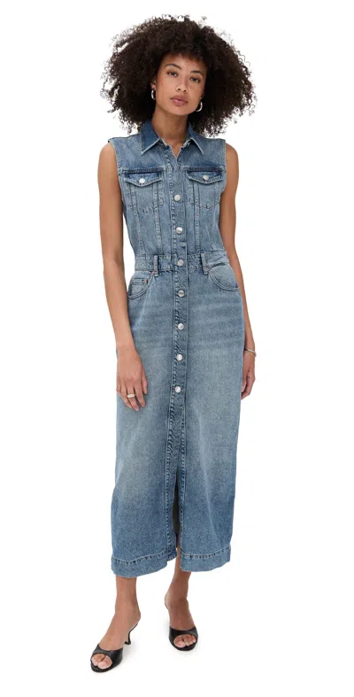 Dl1961 Midi Vest Dress Endless Sea (vintage) In Blue