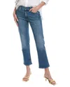 Dl1961 Mara Dark Riviera Frayed Ankle Straight Jean In Blue