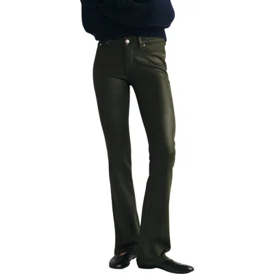Dl1961 Milano Low Rise Slim Bootcut Jeans In Dark Pine Coated