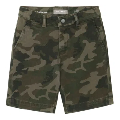 Dl1961 Kids' Military Chino Short In Green