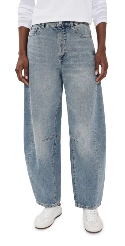 Dl1961 Miro Barrel High Rise Jeans Worn Day In Blue