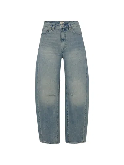 Dl1961 Miro Faded-effect Barrel-leg Jeans In Blue