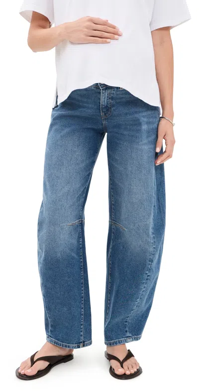 Dl1961 Miro Maternity Barrel High Rise Jeans North Current In Multi