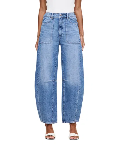 Dl1961 Miro Petite High Rise Ankle Barrel Jeans In Meadow Lake In Blue