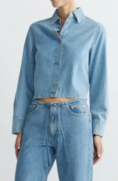 Dl1961 Montauk Aura Button-up Denim Top In Blue