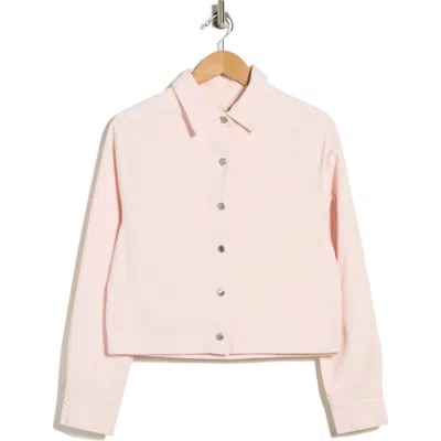 Dl1961 Montauk Corduroy Crop Button-up Shirt In Pink