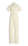 Dl1961 Montauk Cotton Twill Jumpsuit In Blue