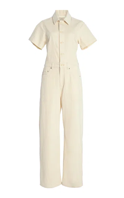 Dl1961 Montauk Cotton Twill Jumpsuit In Manilla