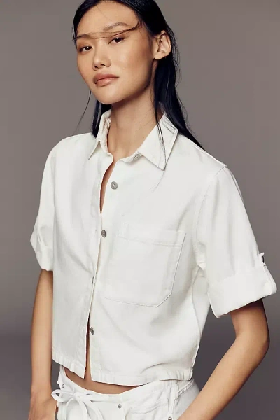 Dl1961 Montauk Cuffed Sleeve Aura Shirt Top In White