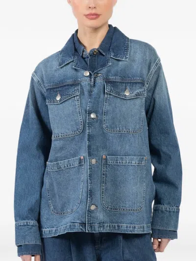 Dl1961 Montauk Pocket Jacket In Blue