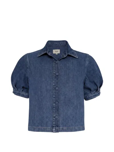 Dl1961 Montauk Puff-sleeved Denim Shirt In Blue