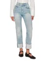 Dl1961 Patti Cuffed High Waist Straight Leg Jeans In Aruba Cuff