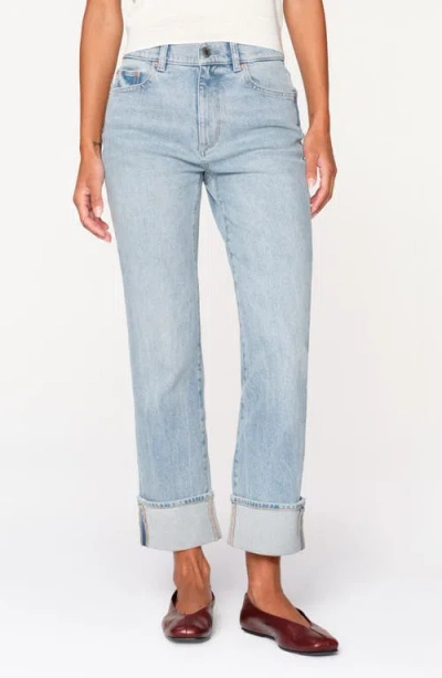 Dl1961 Patti Cuffed High Waist Straight Leg Jeans In Aruba Cuffed Vintage