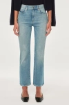 Dl1961 Patti High Waist Ankle Straight Leg Jeans In Ridge Dl Airbrushed