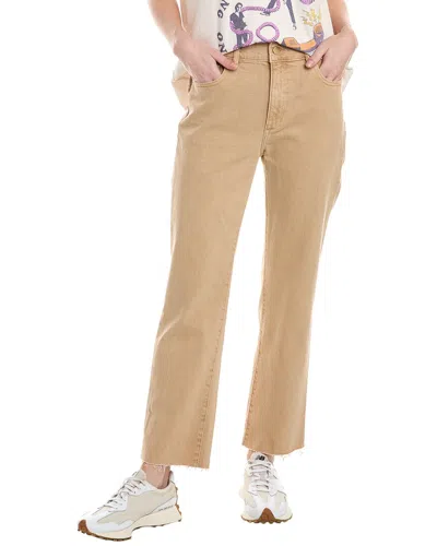 Dl1961 Patti Straight High-rise Sand Vintage Ankle Jean In Brown