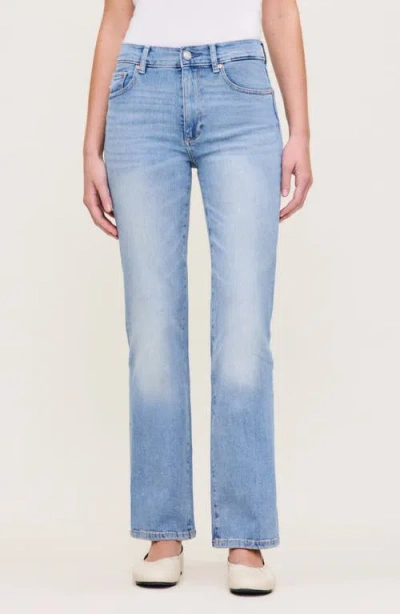 Dl1961 Patti Faded Stretch Jean Fit: Cropped Straight Leg, High Rise In Baby Blue