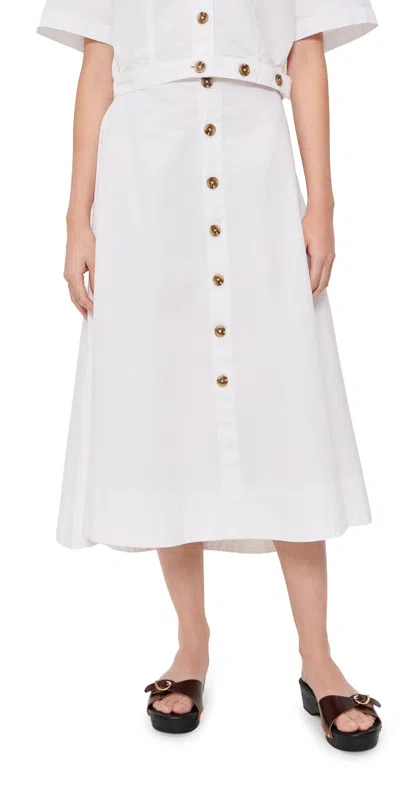 Dl1961 Peonie Skirt White Poplin