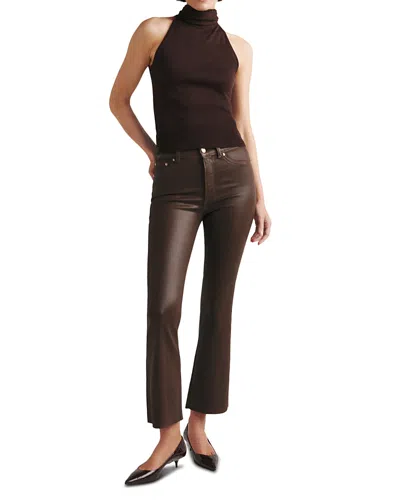 Dl1961 Petite Bridget Instasculpt High Rise Bootcut Jeans In Brownstone Coated In Animal Print
