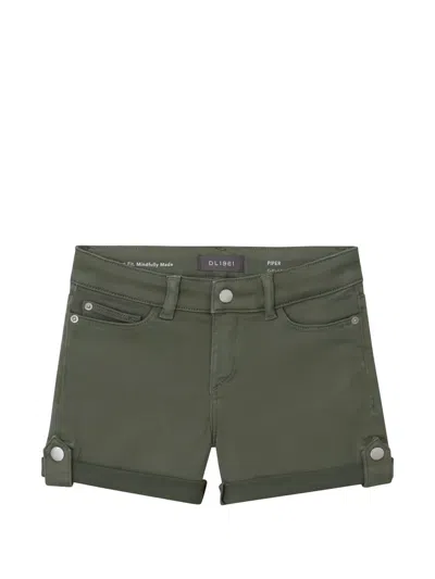 Dl1961 Kids' Piper Cuffed Shorts In Green