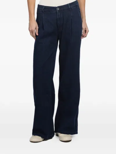 Dl1961 Pleated Denim Jeans In Blue