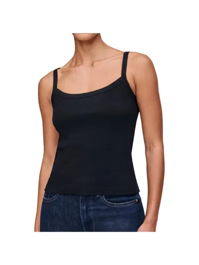 Dl1961 Ribbed-knit Tank Top In Black