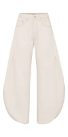 Dl1961 Rori Wide Leg Barrel High Rise Jeans Flax In White