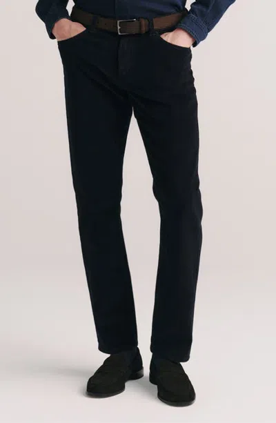 Dl1961 Russell Slim Straight Corduroy Pants In Black