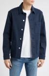 Dl1961 Sean Cotton Stretch Herringbone Chore Coat In Blue